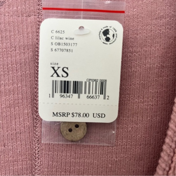 NWT Free People Size XS Gia Long Vest Lilac Wine Mauve Ribbed Sleeveless Boho - Picture 7 of 11